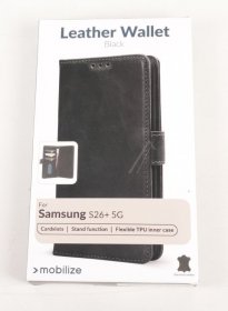 Mobilize Leather Bag Gsm - 81720 Mobilize Leather Wallet Samsung Galaxy S26+ 5g Black
