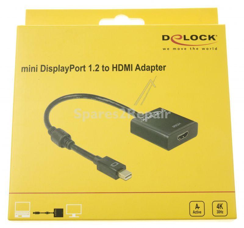 Delock Display Port Connections - 62611 Adapter Mini Displayport 1 2 Male > Hdmi Female 4k Active Bl
