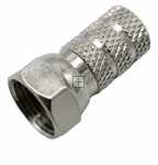 Com 6.5mm F Plug - F-plug (twist-on) 6.5mm - Metal Nickel Plated