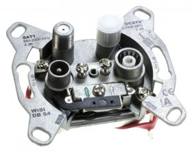 Wisi Aerial Outlet Sockets - Db 54 Sat Antennendose Stichdose Single twin 2 4 Db 1 StÜck - 72147