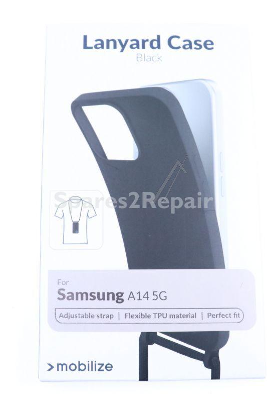 Mobilize Leather Bag Gsm - 28582 Mobilize Lanyard Gelly Lanyard Case For Samsung Galaxy A14 5g Black