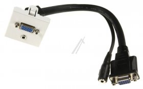 Hdd-connector - Plastron 45x45 Vga+j.3,5 St + Cable