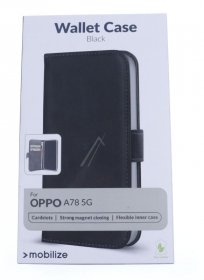 Mobilize Leather Bag Gsm - 28816 Mobilize Classic Gelly Wallet Book Case Oppo A78 5g Black