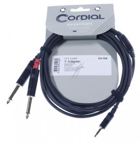 Cordial Neutrik Jack Plug/jack Plug - 2x 6,3mm Jack Plug Mono --> Mini-jack Plug 3,5 Mm Stereo