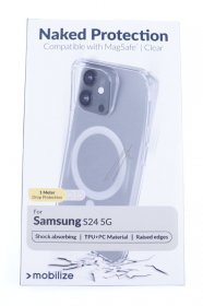 Mobilize Leather Bag Gsm - 29276 Mobilize Magsafe Compatible Naked Protection Case For Samsung Galaxy S24 5g Transparent