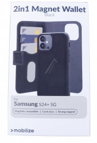 Mobilize Leather Bag Gsm - 29283 Mobilize 2in1 Magsafe Compatible Gelly Wallet Case Samsung Galaxy S24+ 5g Black