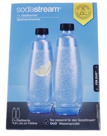 Sodastream Containers - Suitable For Sodastream Duo Glass Bottle Double Pack 1 0l