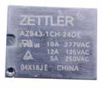 Zettler Pcb Relay To 24v - 24vdc 10a-277vac Relay, 1 Changeover
