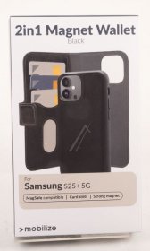Mobilize Leather Bag Gsm - 80177 Mobilize 2in1 Magsafe Compatible Gelly Wallet Case Samsung Galaxy S25+ 5g Black