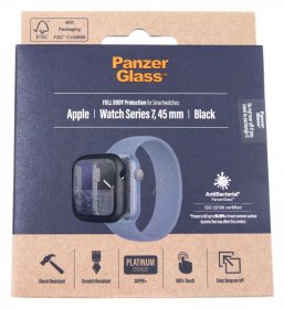 Panzerglass Display Protective Film - 3664 Panzerglass Screen Protection Full Body Apple Watch Series 9 | 8 | 7 | 45mm | Black