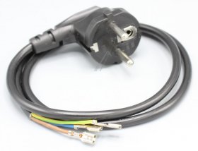 Mains Power Lead - 12040728 Base Cream With White Power Cable Gb Plug [Bosch Siemens]