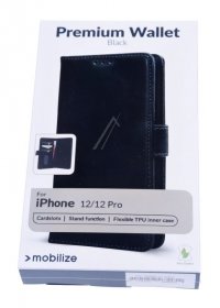 Mobilize Leather Bag Gsm - 28506 Mobilize Premium Gelly Wallet Book Case Apple Iphone 12-12 Pro Black