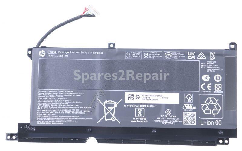 Hewlett Packard Laptop Battery - Pg03xl Battery 52 5wh