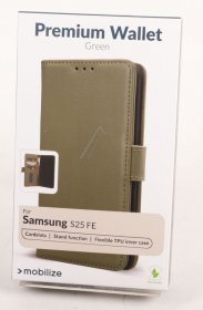 Mobilize Leather Bag Gsm - 81342 Mobilize Premium Gelly Wallet Book Case Samsung Galaxy S25 Fe Green