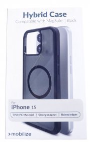 Mobilize Leather Bag Gsm - 28875 Mobilize Magsafe Compatible Hybrid Case Apple Iphone 15 Black
