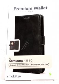 Mobilize Leather Bag Gsm - 29336 Mobilize Premium Gelly Wallet Book Case Samsung Galaxy A55 5g Black