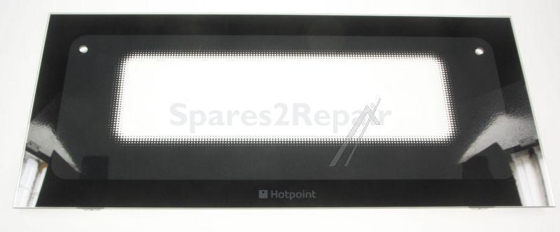 Oven outer Door - C00280894 482000031493 Door Glass Oven Black [Whirlpool Indesit]