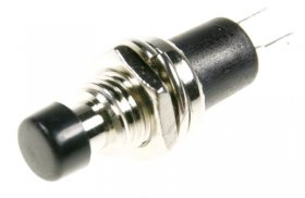 Salecom Pushbutton - 125vac-1a Mini Button, 1-pin, Black