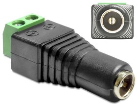 Delock Cable/plugs/adapter - Adapter Dc 2.1 X 5.5 Mm Female > Terminal Block 2 Pin