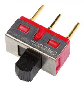 Salecom Sliding Switch - 3a-250vac Sliding Switch, 6,6x12,8mm, Print