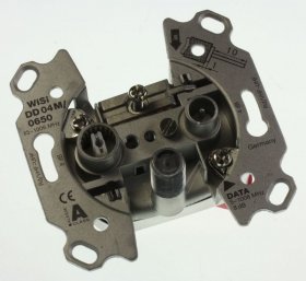 Wisi Aerial Outlet Sockets - Dd 04 M 0650 Multimedia-stichdose, 5 Db, 1 Pc, 3-way, F-connection, Tv