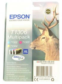 Epson Cartridge - T1306xl C13t13064012 Ink Cartridge Multipack Cmy 30 3ml