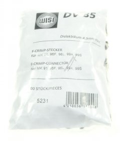 Wisi F-plug - Dv 85 F-stecker, Crimpbar, 100 StÜck, FÜr Mk 91 - Mk 96 F-l