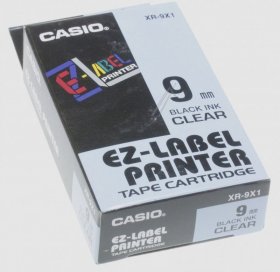 Casio Colour Cartridge - Adaptable For Casio 1 Schwarz Auf Transparent Schriftband 9mm Fur Lab