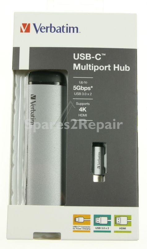 Verbatim Usb adaptor - 49140 Usb-c Multiport-hub Adapter Usb 3 1 Gen 1-usb 3 0 X 2-hdmi